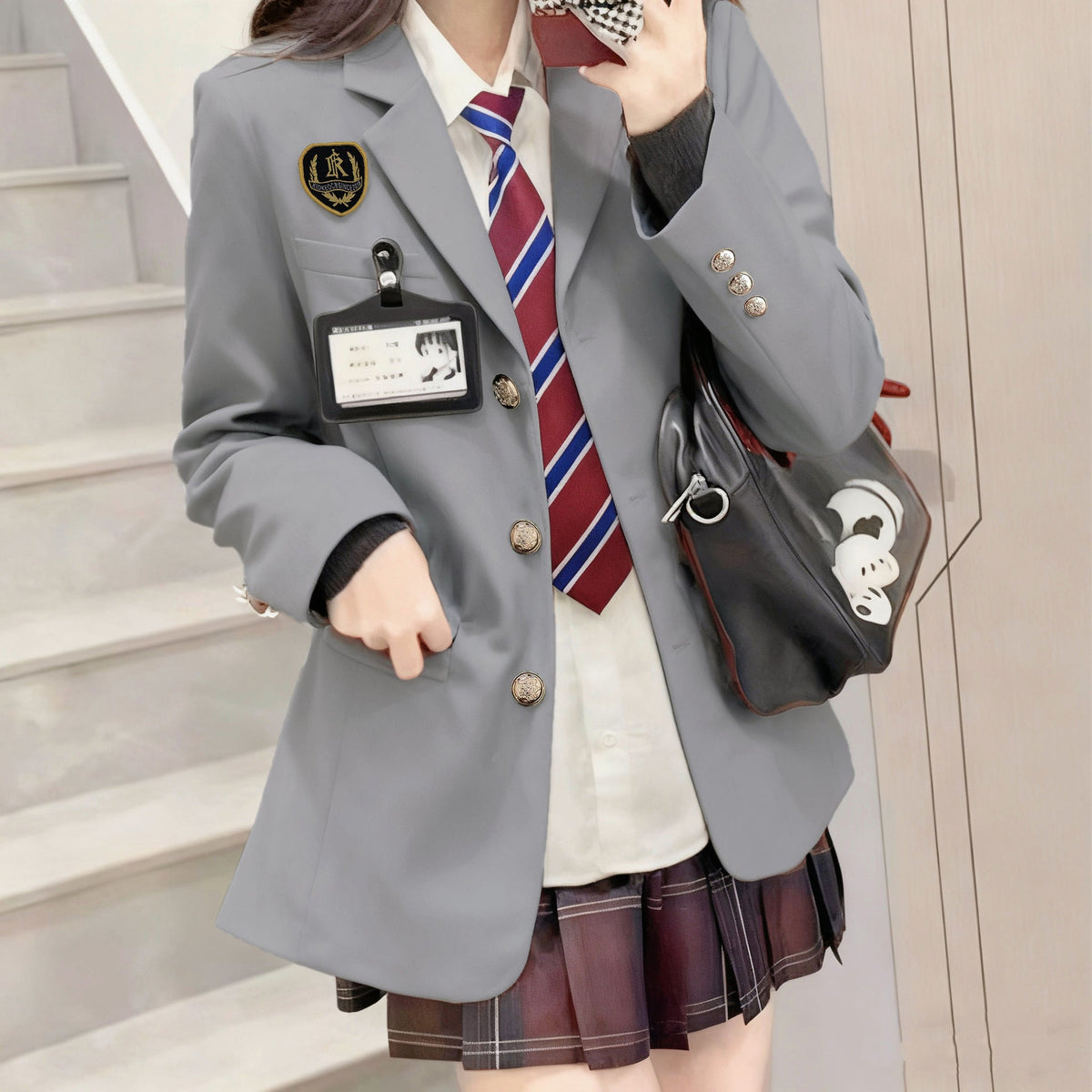 Preppy-style Tailored Blazer For Women