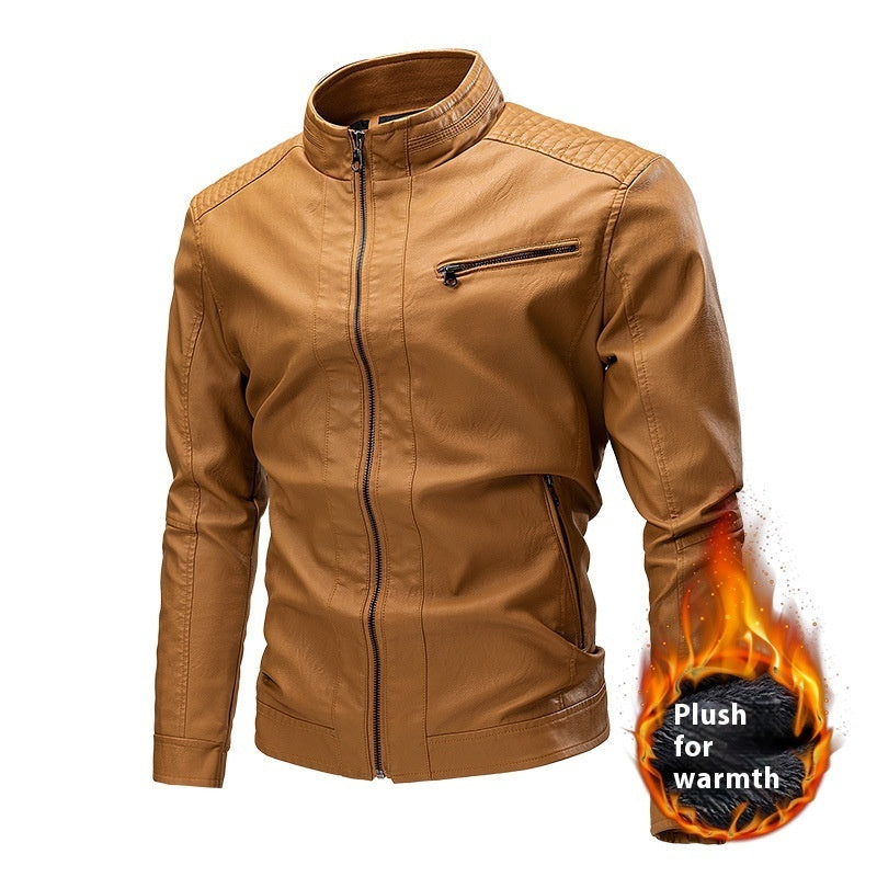 Motorcycle Retro Fashion Leather Jacket Coat