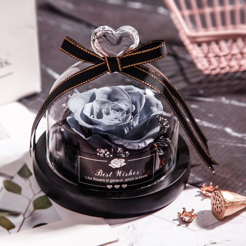 Valentine's Eternal Rose LED Glass Decor