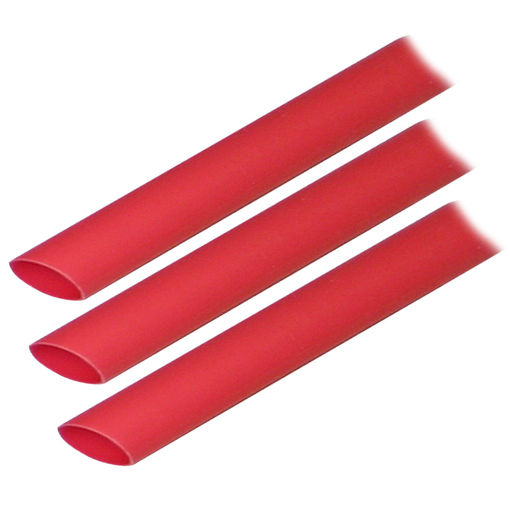 Ancor Adhesive Lined Heat Shrink Tubing (ALT) - 1/2" x 3" - 3-Pack - Red TRAPSKI