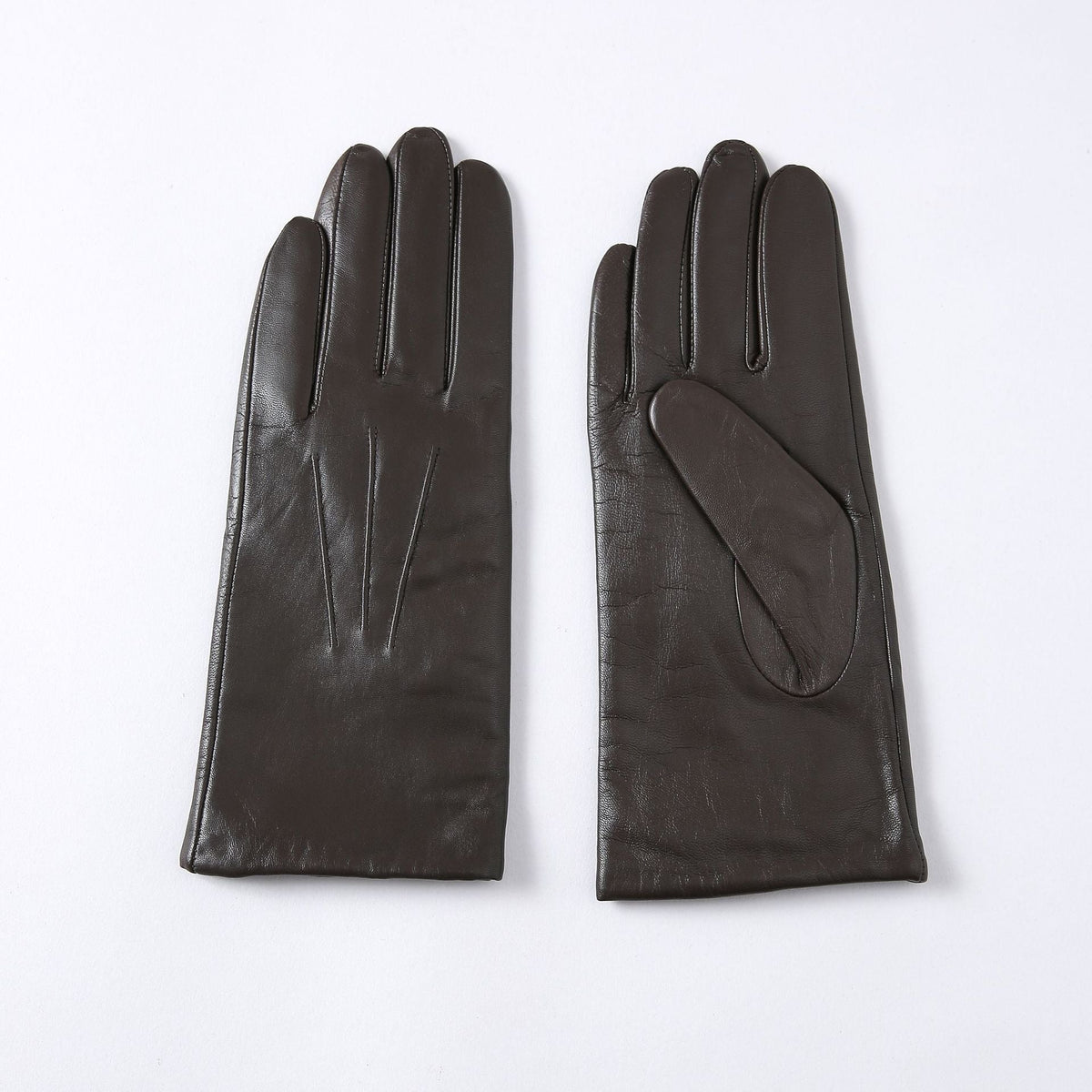 Wool-Lined Goat Leather Driving Gloves