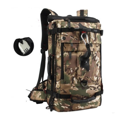 Men's Large Capacity Oxford Hiking Backpack – Multifunctional Outdoor Bag