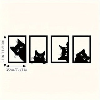Black Cat Metal Wall Art Decoration Suit My Store