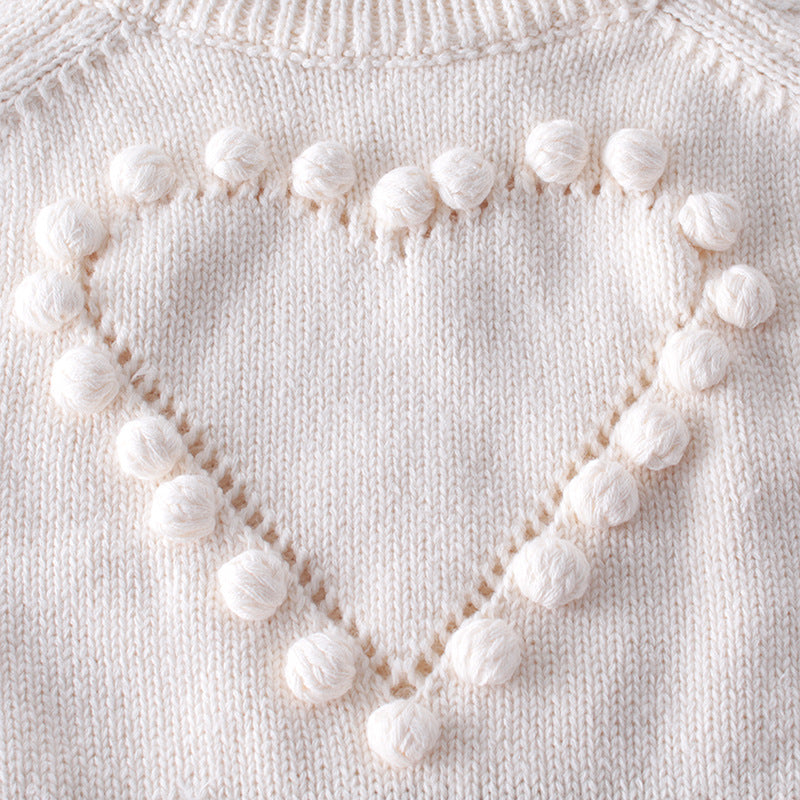Baby Infant Handmade Love Sweater Knitted Wool Long Sleeve Bodysuit Sell My Stuff