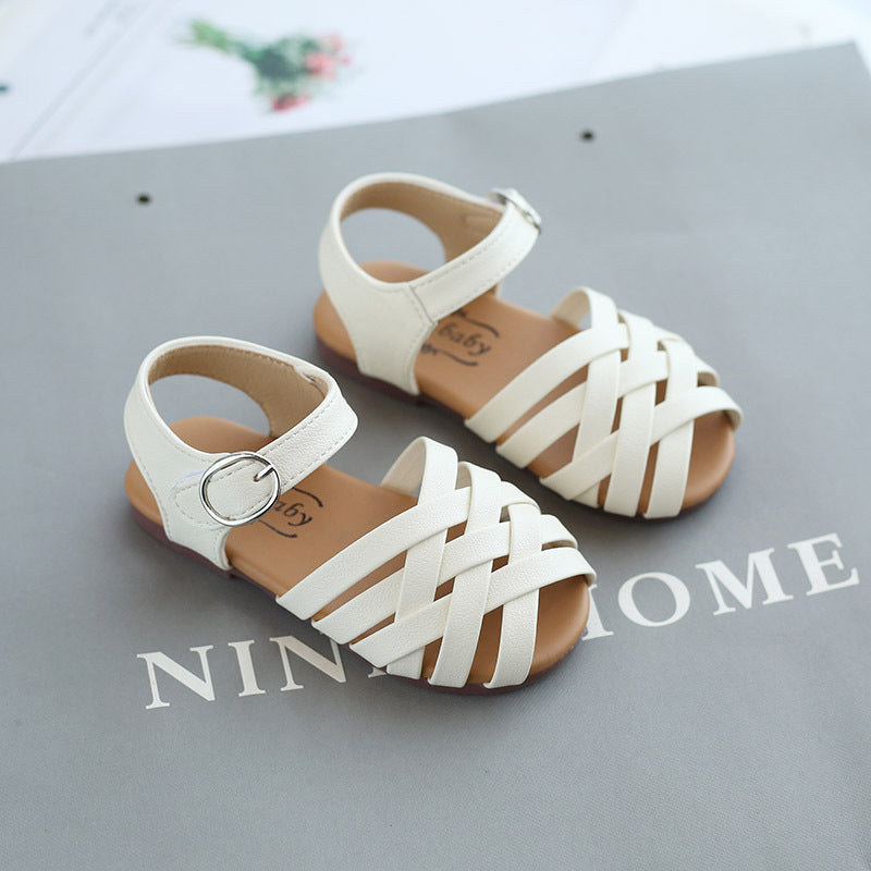 Kids Buckle Toe Soft Sole Woven Sandals Sell My Stuff