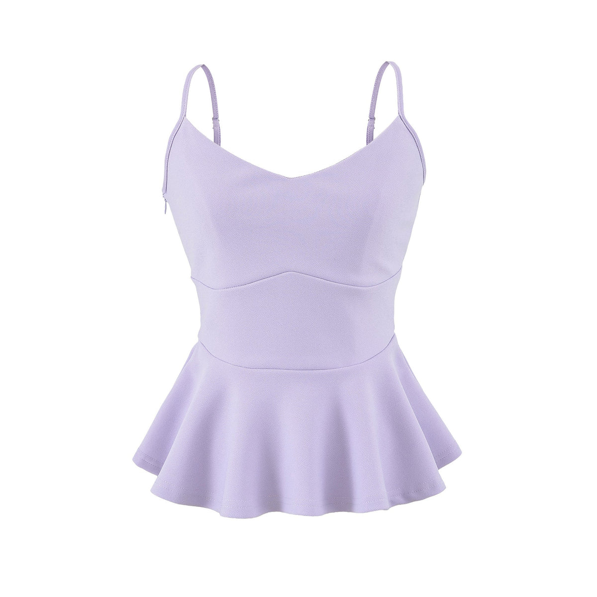 Cropped Ruffled-waistline Slim-fit Camisole Top