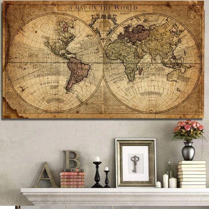 Canvas Earth Painting Living Room Poster Decoration My Store