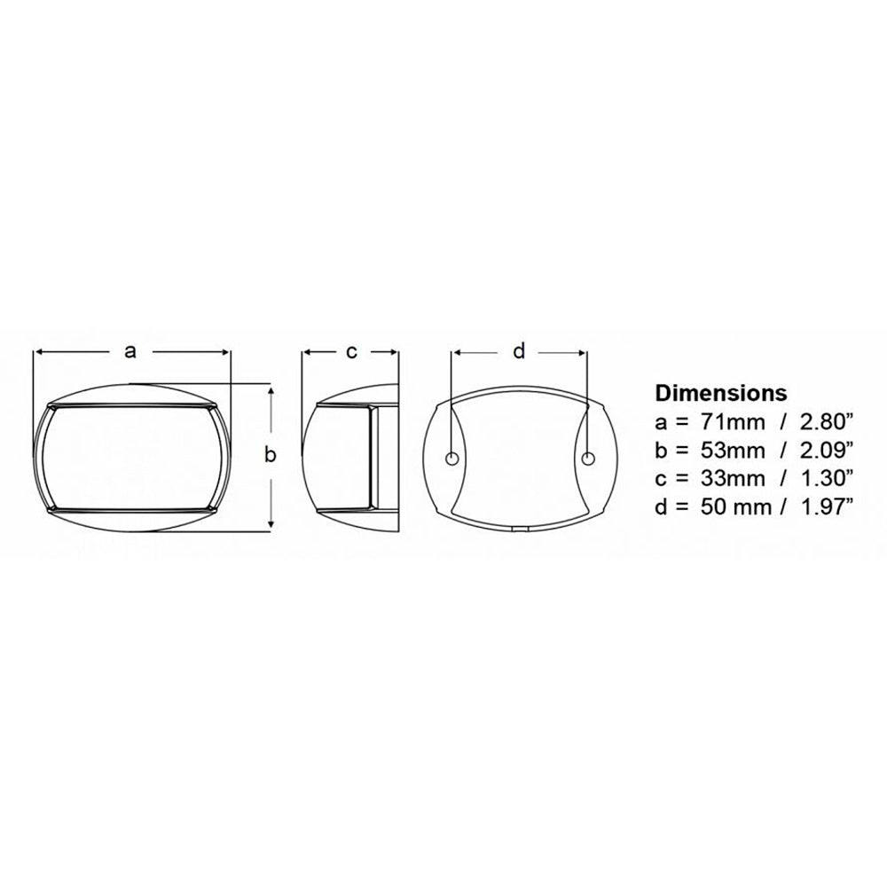 Hella Marine NaviLED Port & Starboard Pair - 2nm - Colored Lens/White Housing TRAPSKI