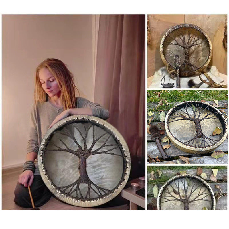 Handmade Shaman Drum - Tree of Life Design