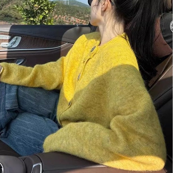 Loose Knitted Cardigan Women Wear Lazy Sweater Coat