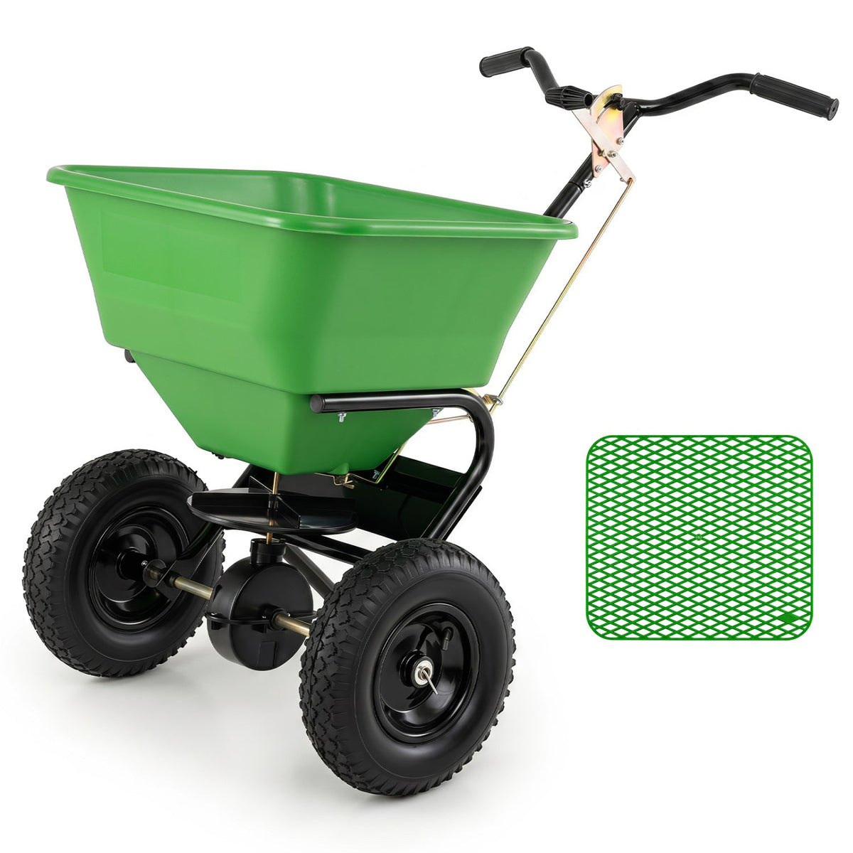 Walk-Behind Broadcast Spreader 66 LBS with 13" Tires DirectDeals