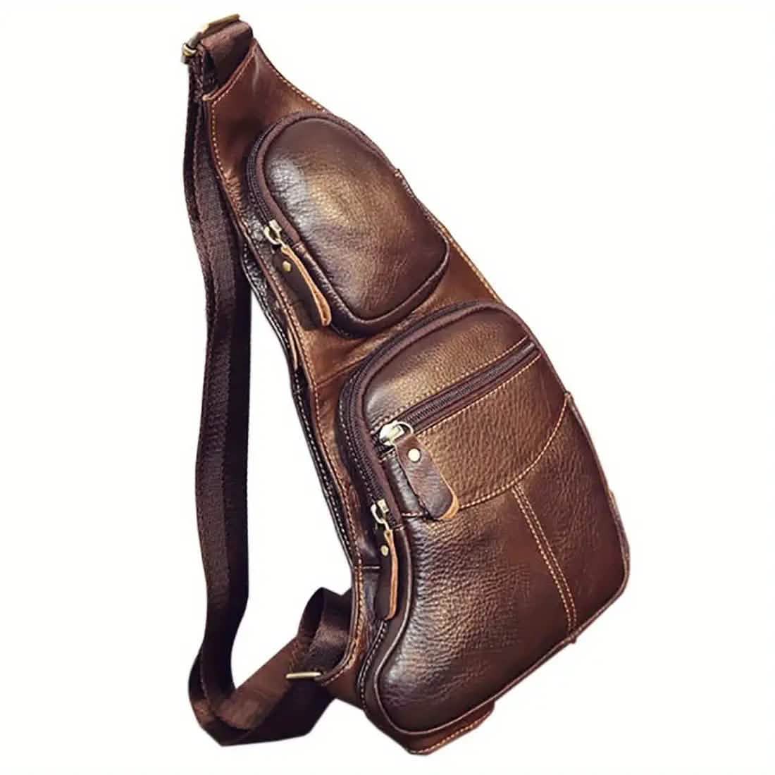Genuine Leather Crossbody Sling Bag (Unisex)