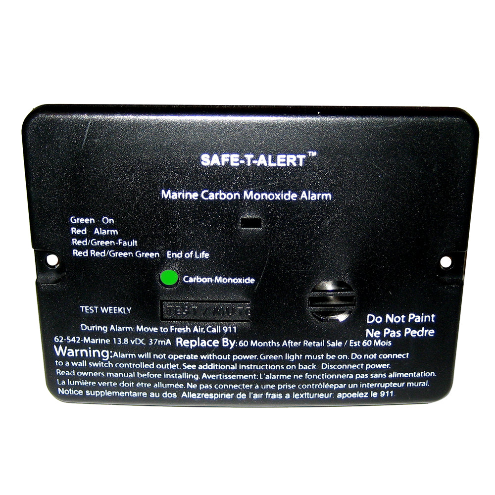 Safe-T-Alert 62 Series Carbon Monoxide Alarm - 12V - 62-542-Marine - Flush Mount - Black TRAPSKI