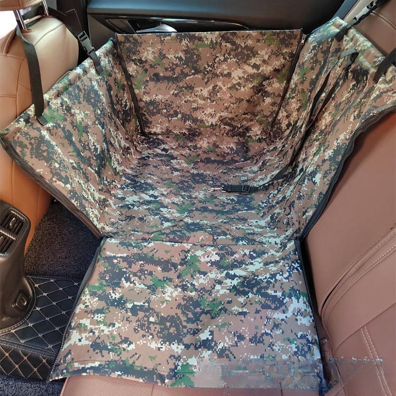 Rear Printed Double Layer Waterproof Pet Car Mat Pet Cat Dog Protection Pet Hanging Basket