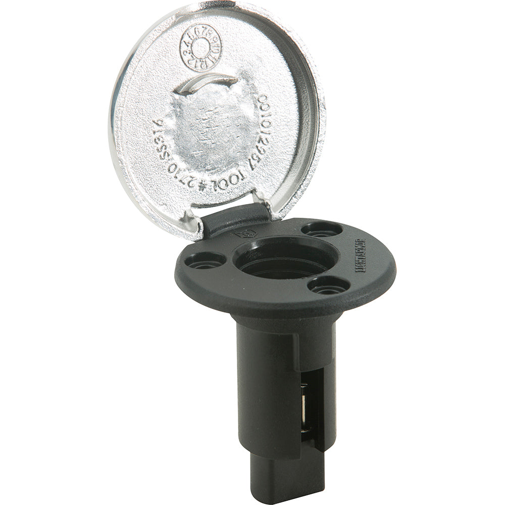Attwood LightArmor Plug-In Base - 2 Pin - Stainless Steel - Round TRAPSKI