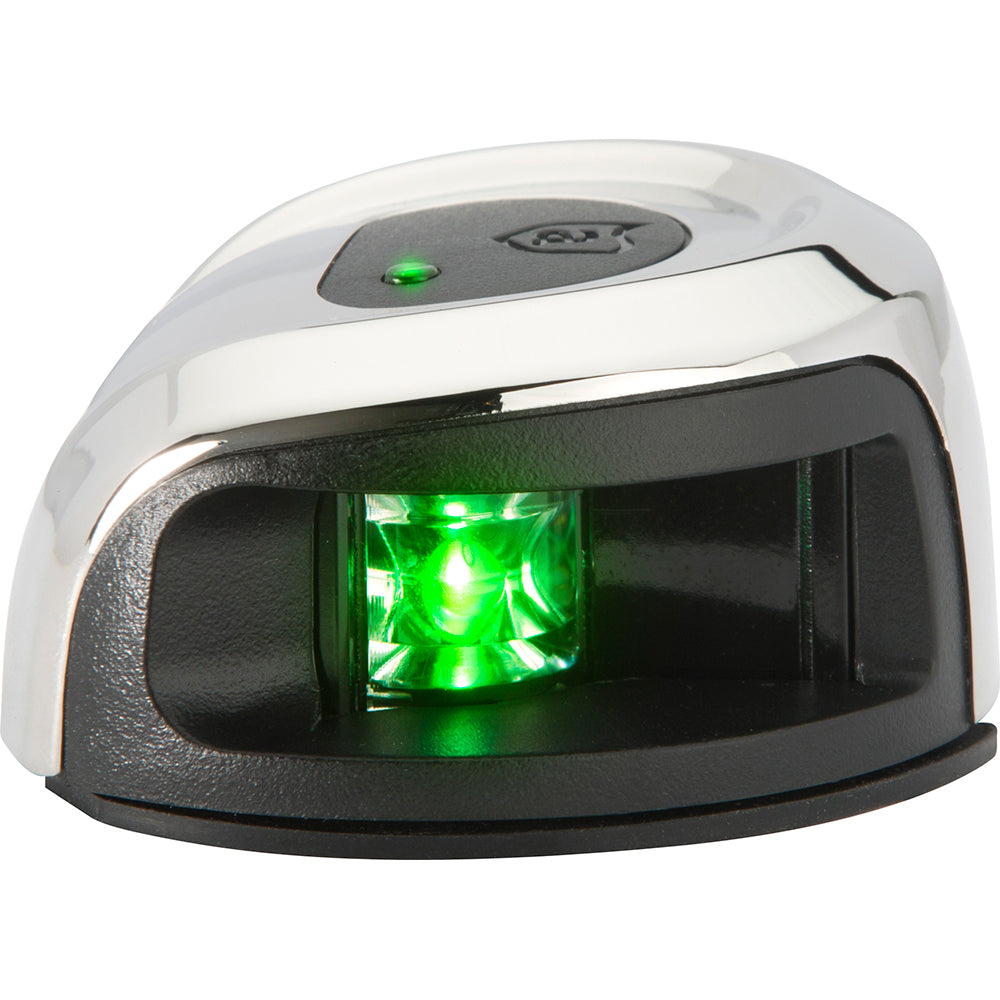 Attwood LightArmor Deck Mount Navigation Light - Stainless Steel - Starboard (green) - 2NM TRAPSKI