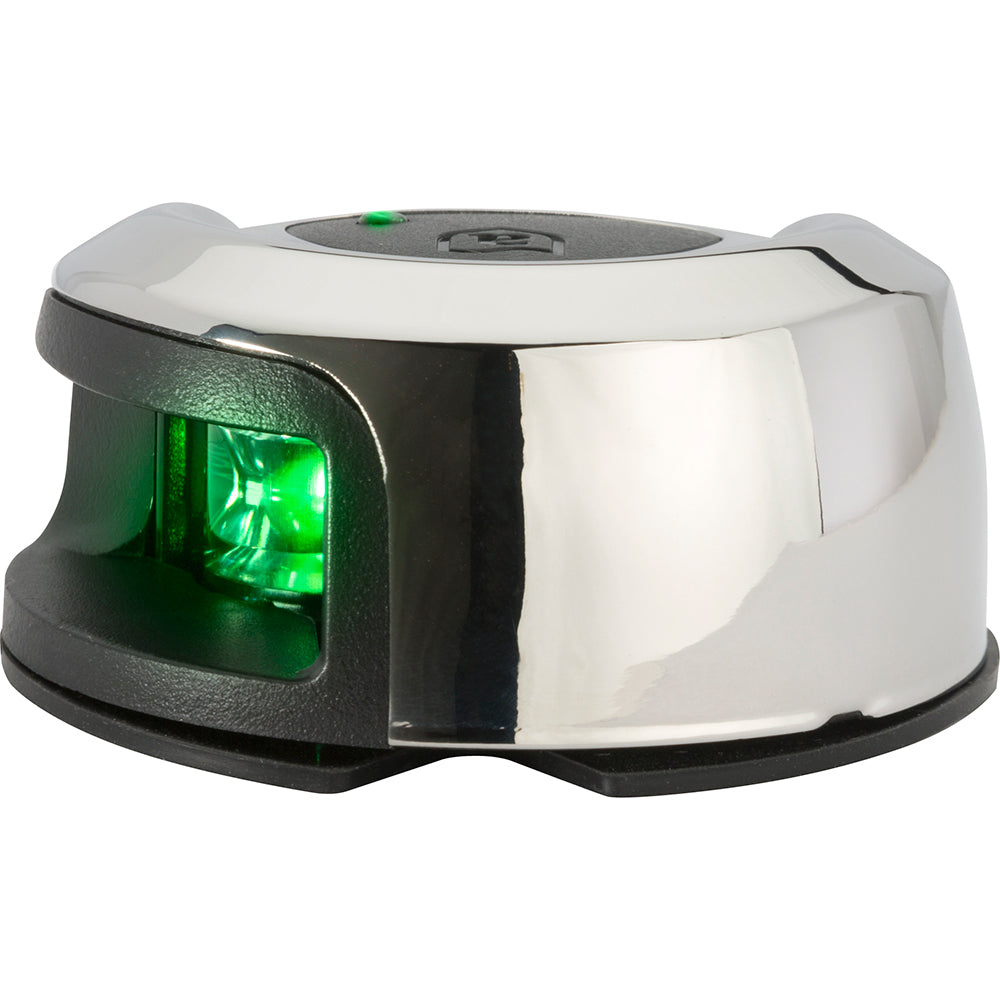 Attwood LightArmor Deck Mount Navigation Light - Stainless Steel - Starboard (green) - 2NM TRAPSKI