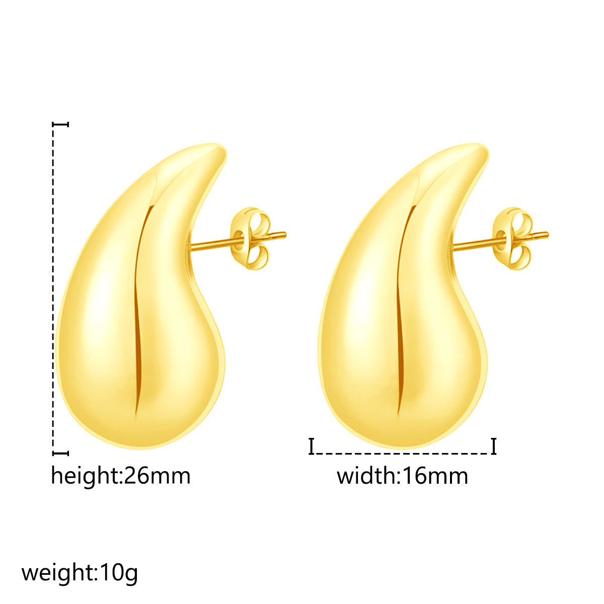Women's Fashion Stainless Steel Droplet Earrings