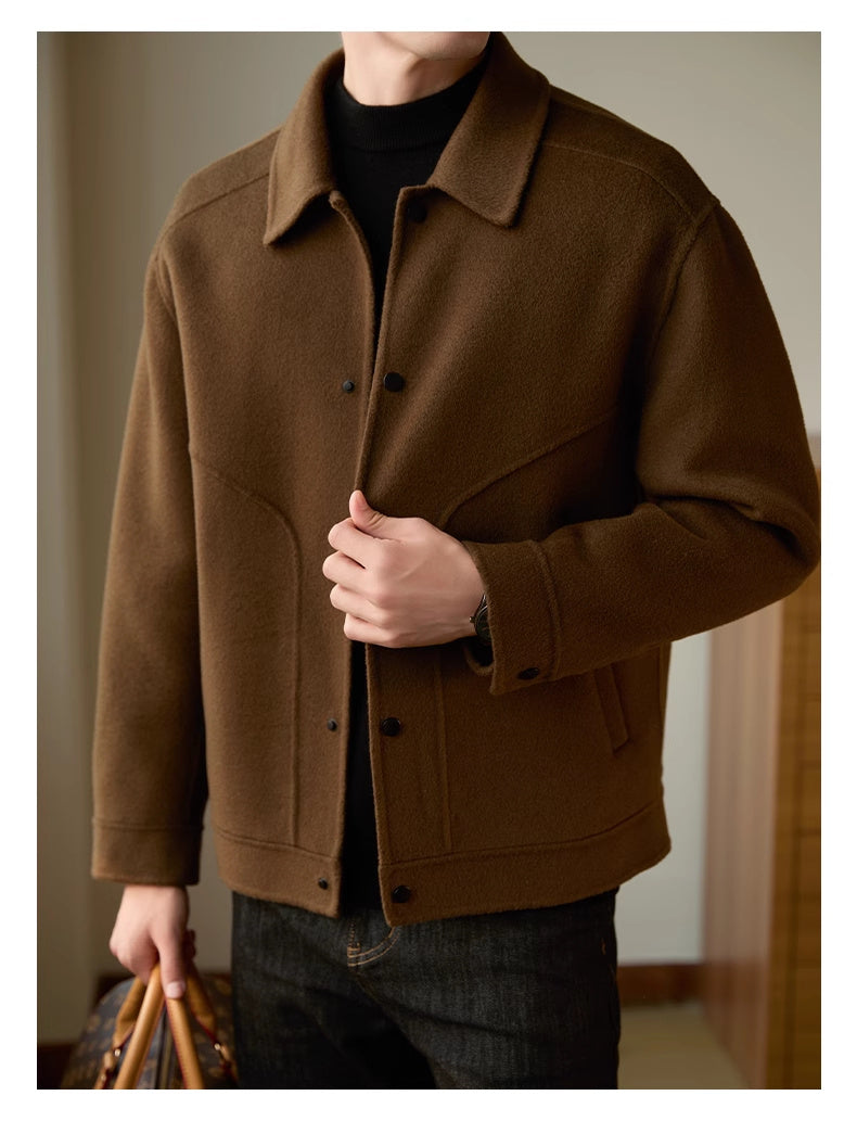 Double-sided Woolen Coat Men's 100 Wool High-end Leisure