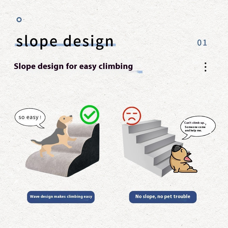 Household Small Dog Stairs Wave Pet Stairs