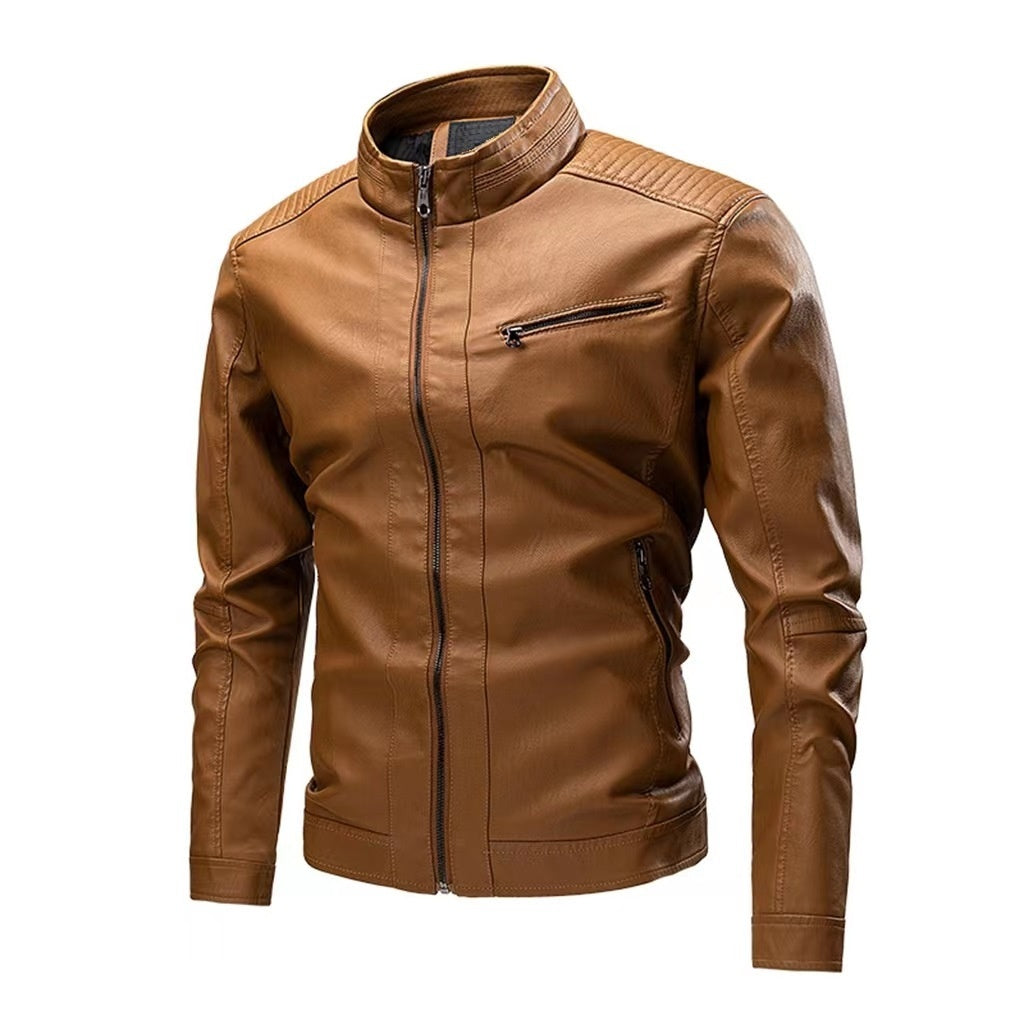 Motorcycle Retro Fashion Leather Jacket Coat