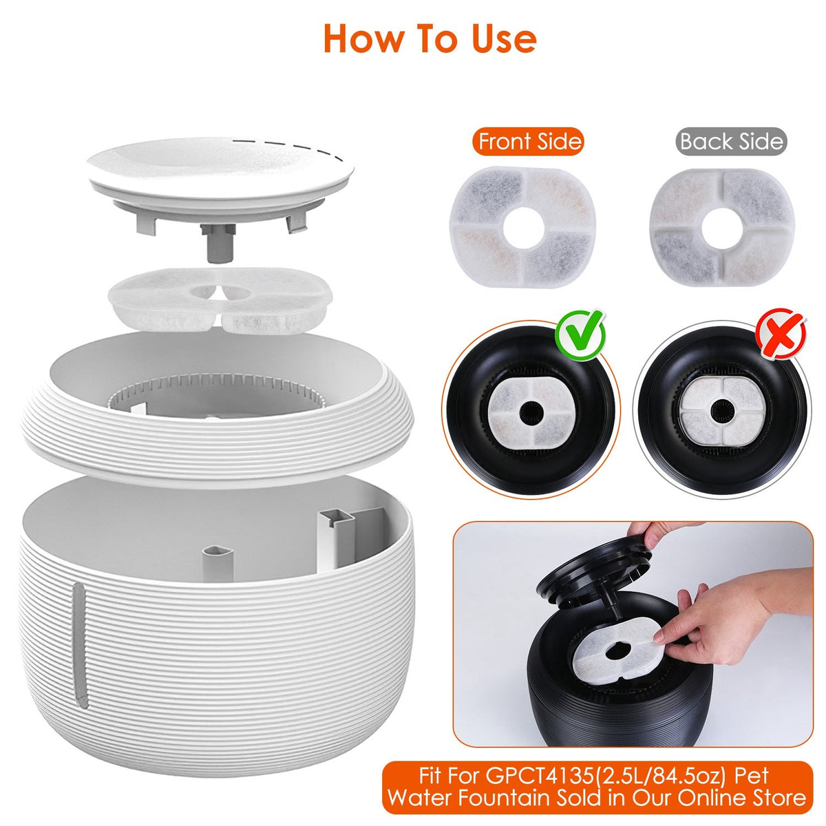 GBruno 6Pack Pet Water Fountain