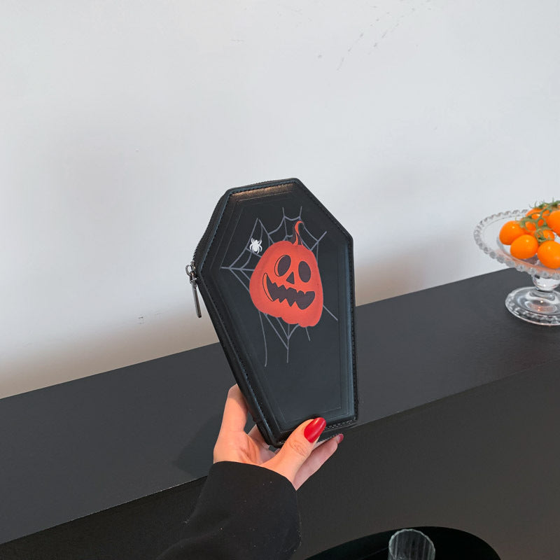 Halloween Coffin Bag Retro Coin Purse