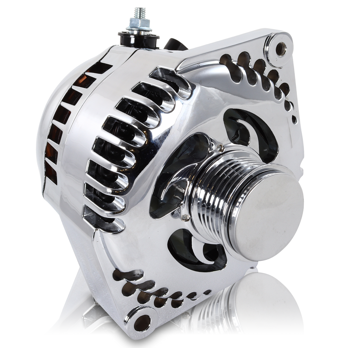 Mechman 240 Amp Racing Alternator 1965-1985 GM - Chrome