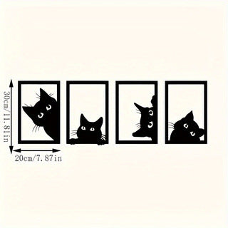 Black Cat Metal Wall Art Decoration Suit My Store