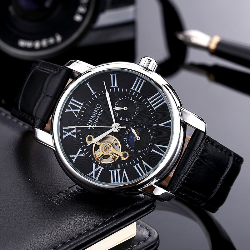JUNMING Men's Roman Numeral Automatic Watch