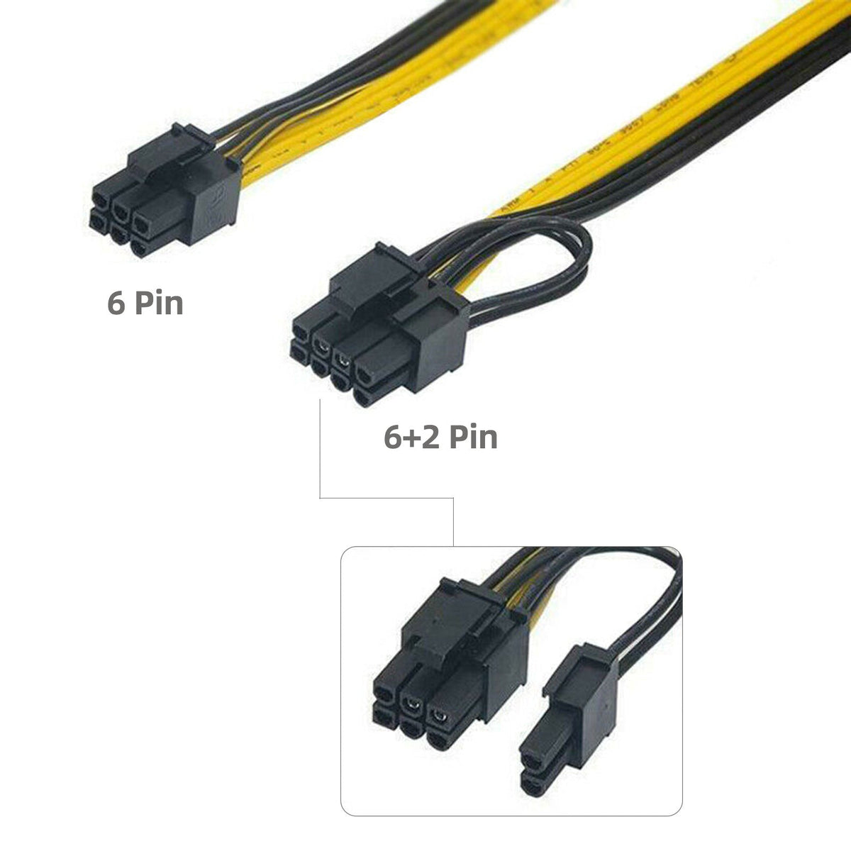 6pin To Dual 8pin Graphics Card Power Supply Line My Store