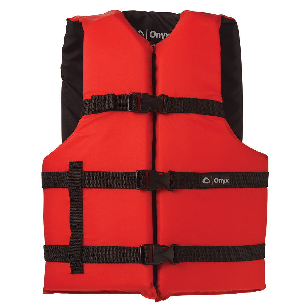 Onyx Nylon General Purpose Life Jacket - Adult Oversize - Red TRAPSKI