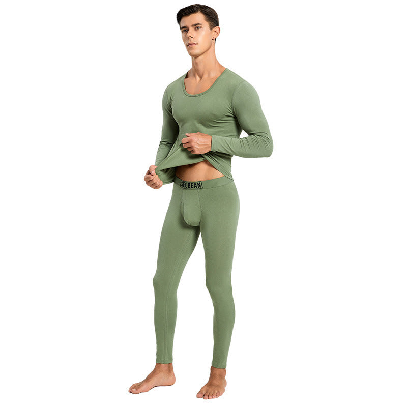 Thermal Underwear Knitted Cotton Stretchy Close-fitting Autumn Clothes And Pants