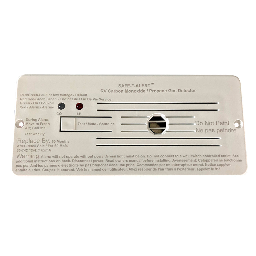 Safe-T-Alert Combo Carbon Monoxide Propane Alarms Flush Mount - White TRAPSKI