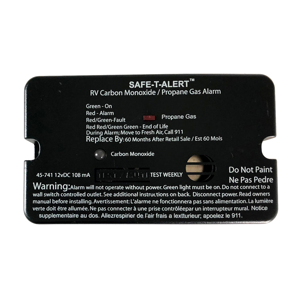 Safe-T-Alert 45-Series Combo Carbon Monoxide Propane Alarm Surface Mount - Black TRAPSKI