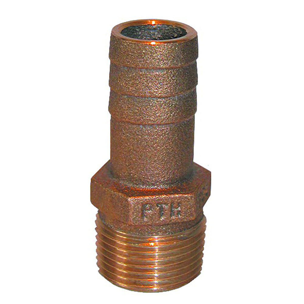 GROCO 1" NPT x 1" ID Bronze Pipe to Hose Straight Fitting TRAPSKI