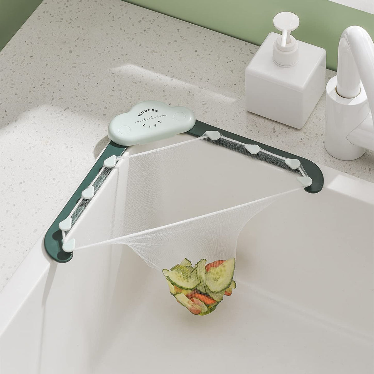 Triangular Sink Drain Rack Kitchen Garbage Filter