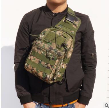 Tactical Canvas Camo Chest Bag – Outdoor Sports & Riding Pack
