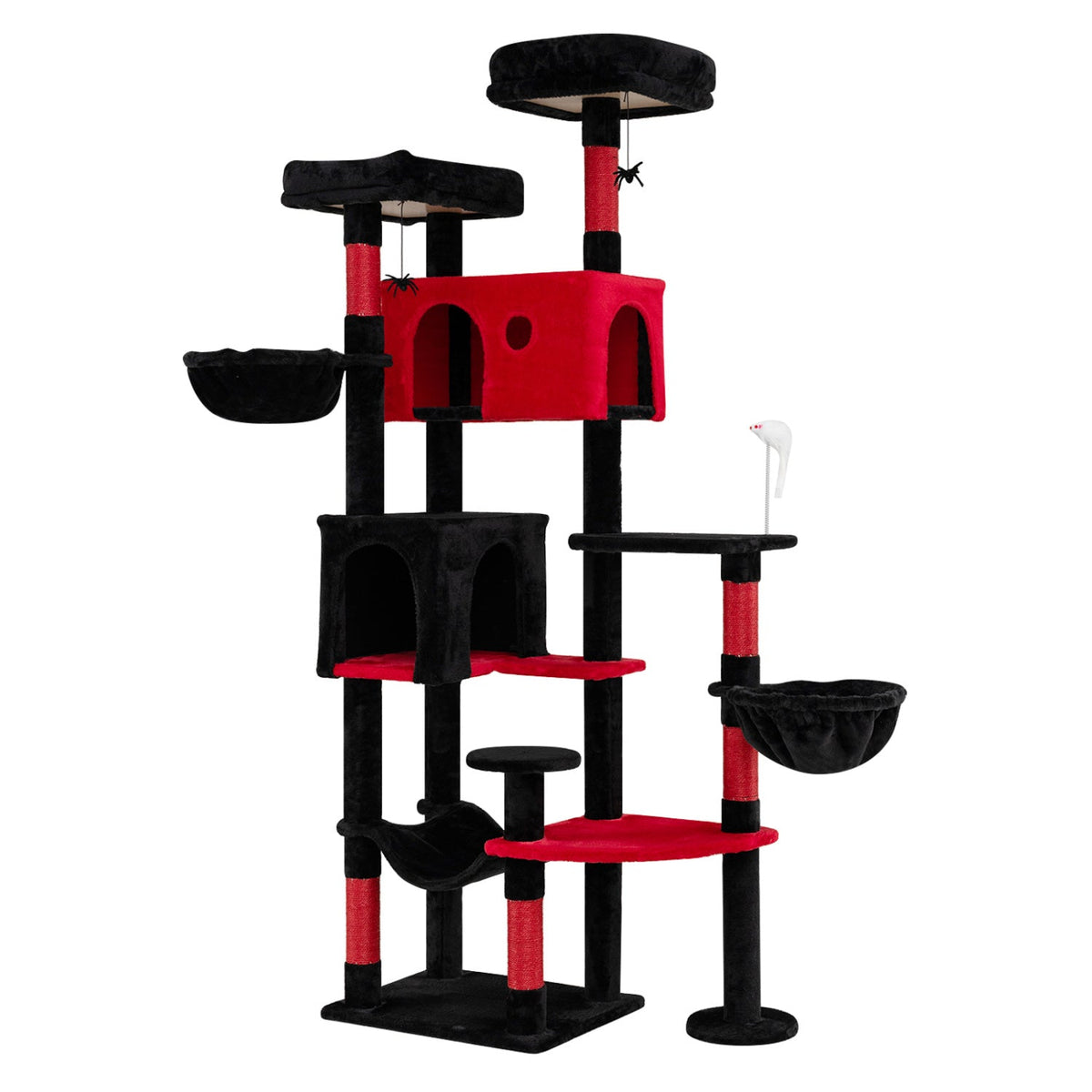 Gothic Cat Tree 75 Inch with Dual Perches and Houses DirectDeals