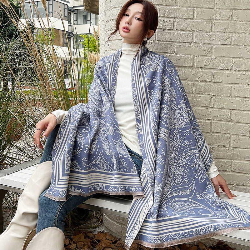 Female Versatile Fashion Thickened Warm Cashmere Scarf My Store