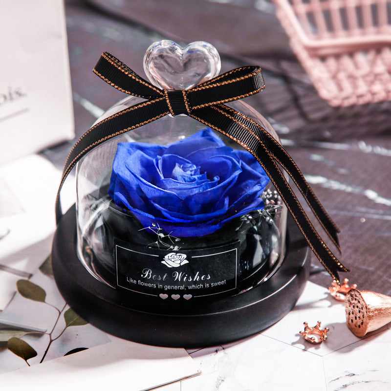 Valentine's Eternal Rose LED Glass Decor