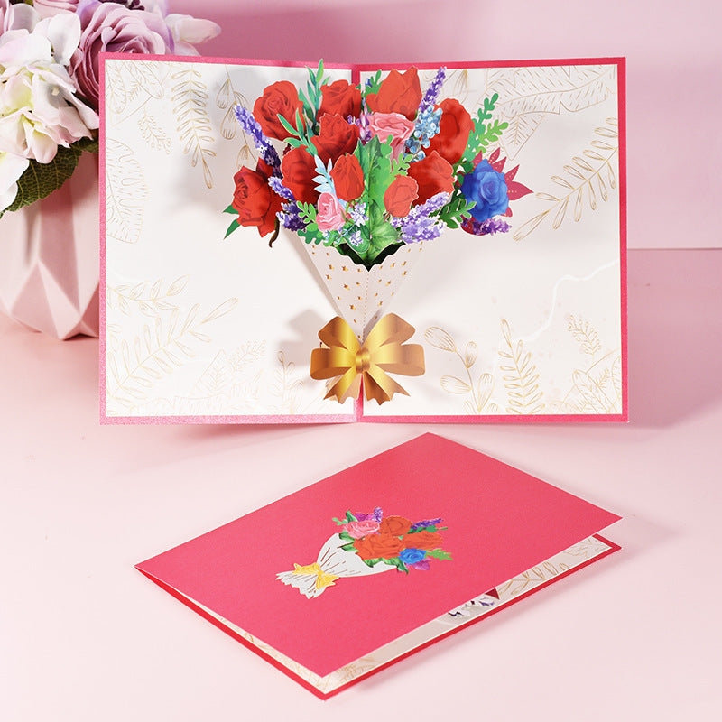 3D Hand-carved Paper Blessing Card