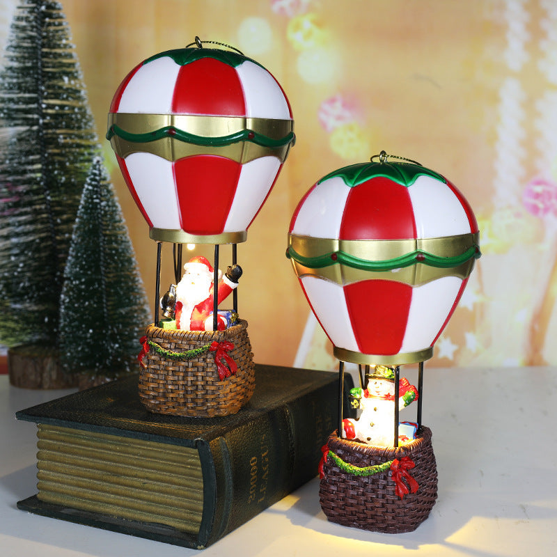 Christmas Resin Luminous Old Man, Snowman Ornaments