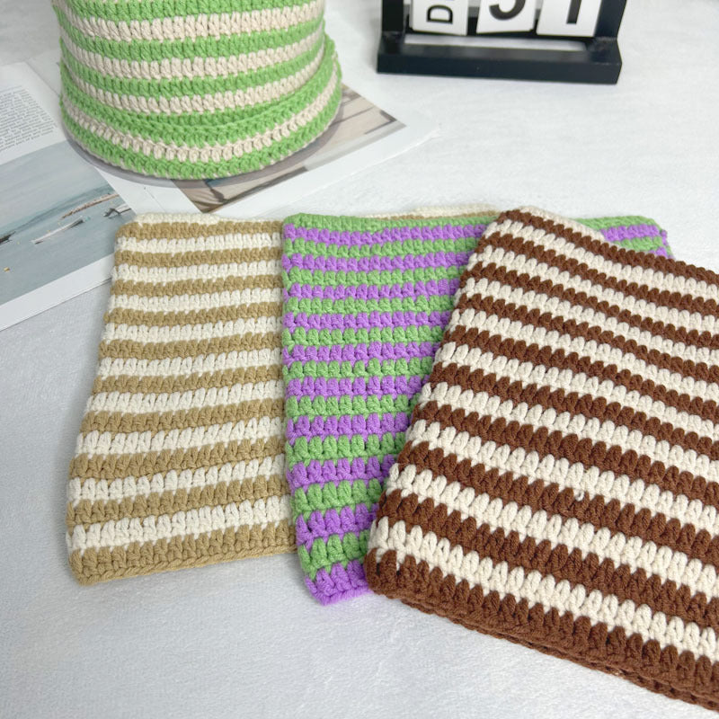 Simple Striped Casual Wool Hat