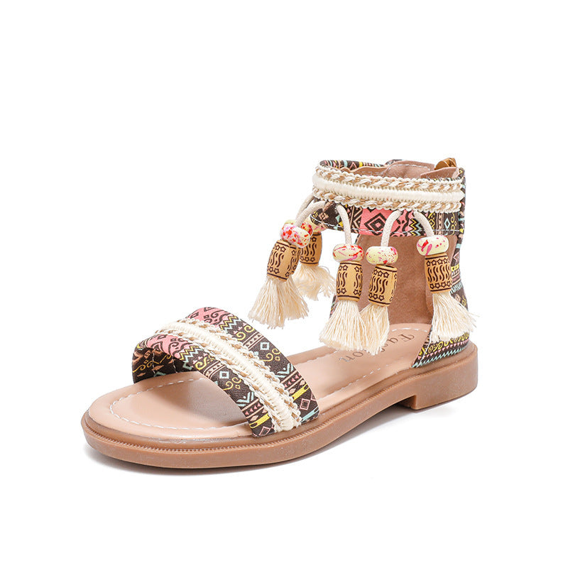Summer Ethnic Style Retro Children's Roman Sandals