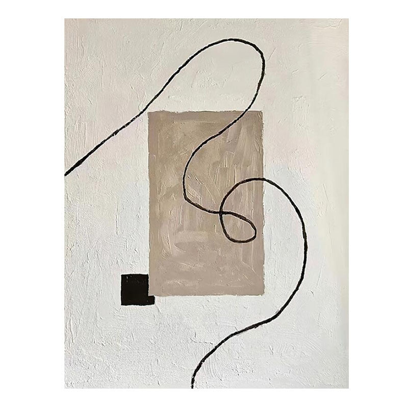Pure Hand Drawing Minimalist Black And White Living Room Decorative Painting My Store