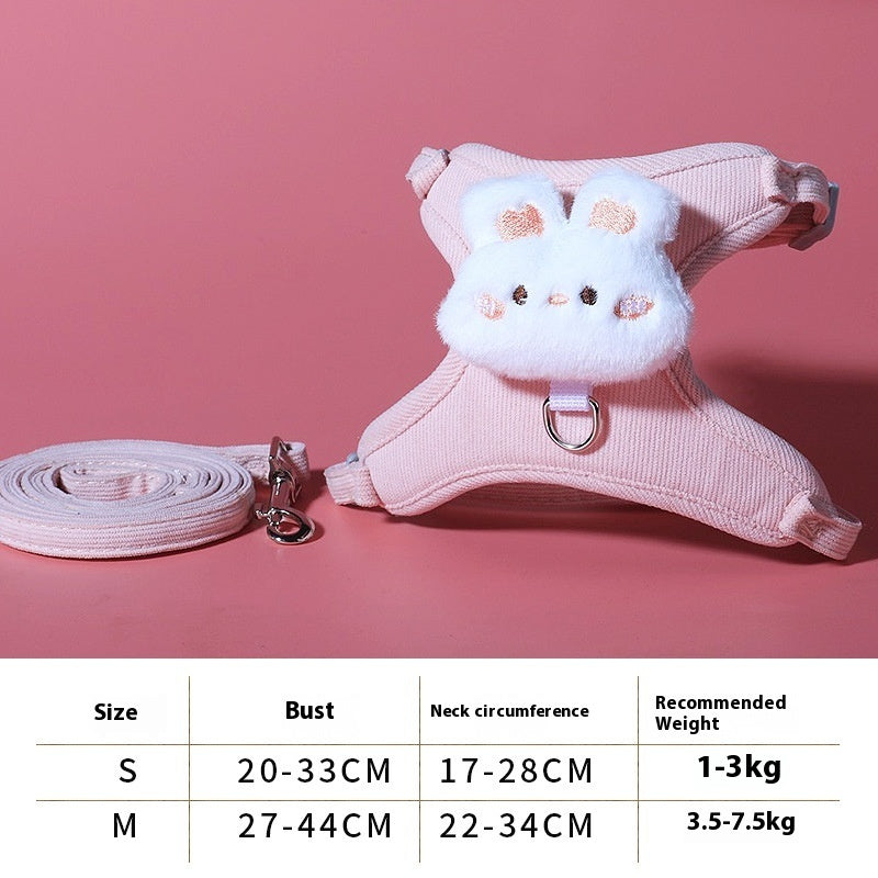 Cat Pulling Rope Adjustable Cat Walking Rope Cute Kittens Special For Going Out Chest Strap Small Dog Pet Supplies