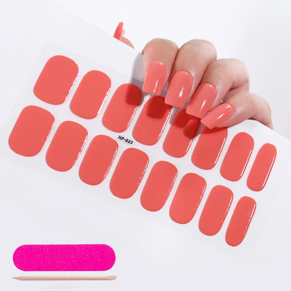Waterproof And Durable Second Generation Semi-cured UV Nail Beauty Stickers