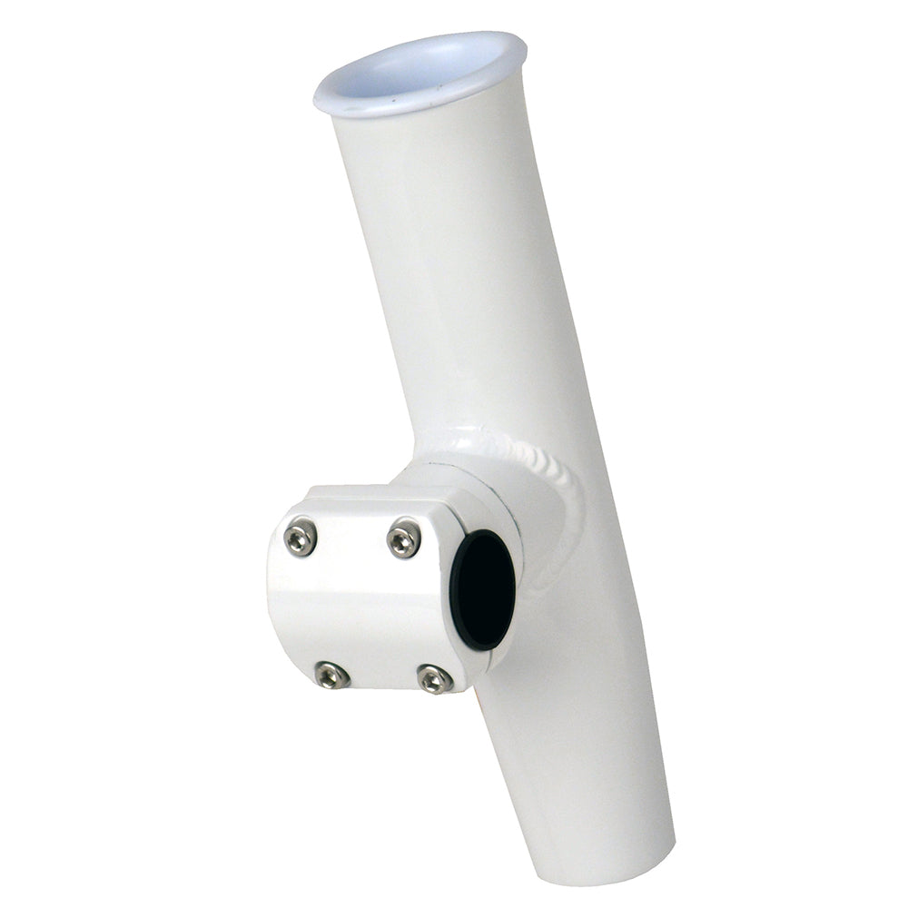 C.E. Smith Adjustable Mid Mount Rod Holder - 1-1/4" or 1-5/16" OD - White Powder Coat Aluminum w/Sleeve  Hex Key TRAPSKI