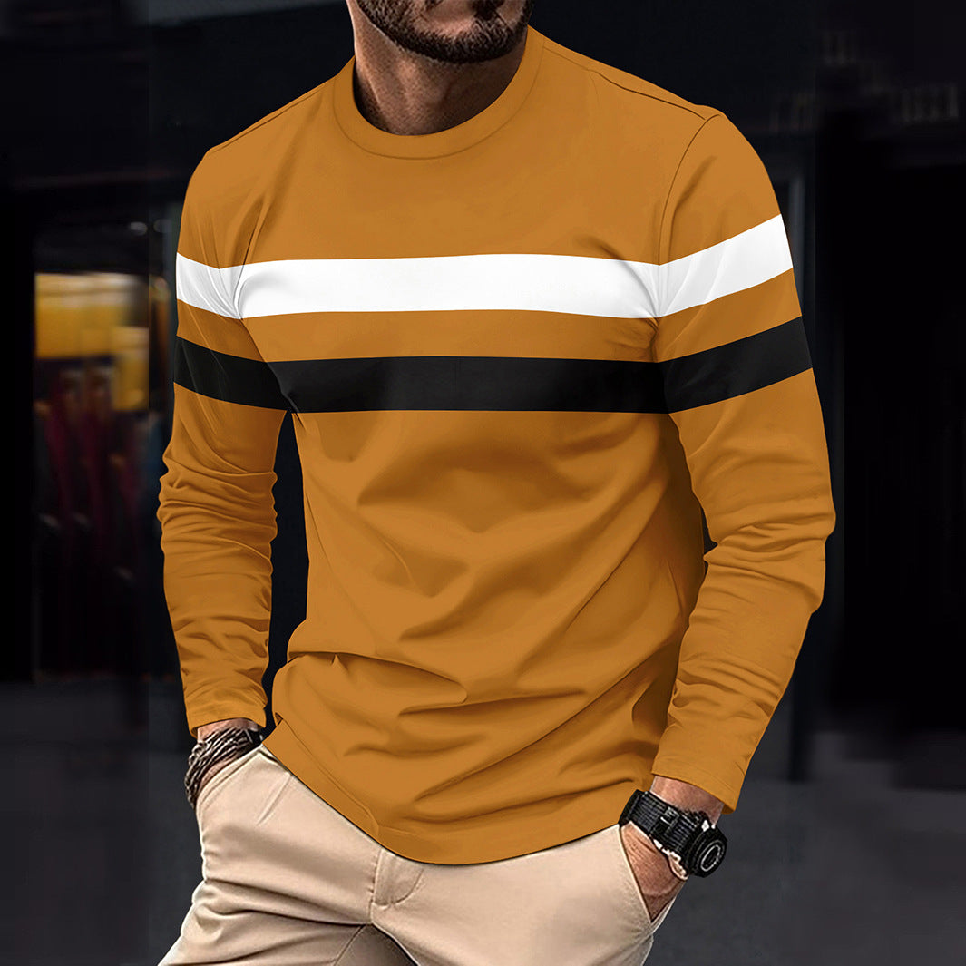 Men's Casual Round Neck Long Sleeve Tee
